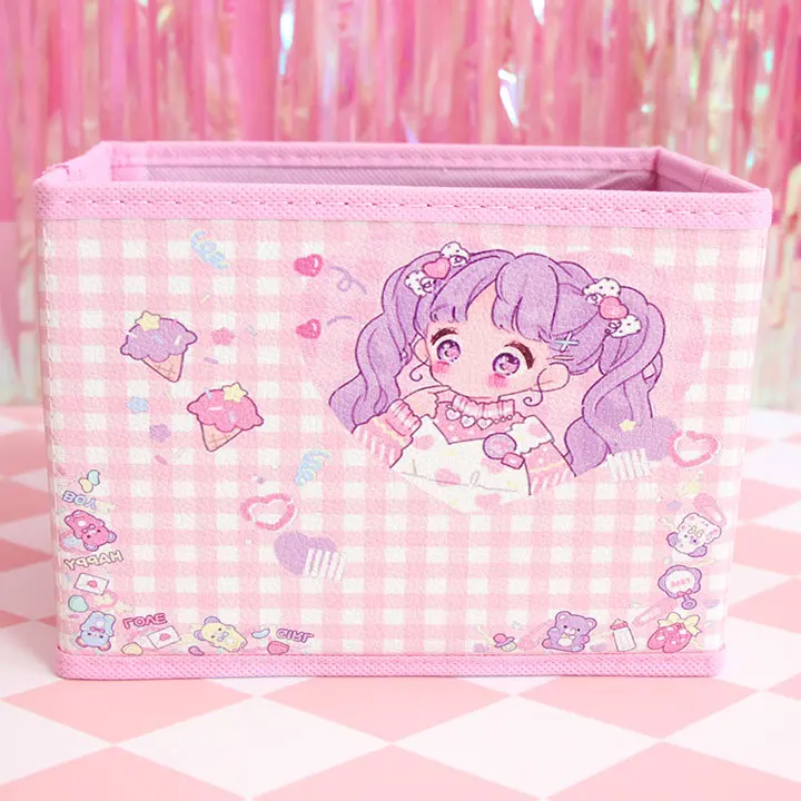 Мультяшная милая My Melody Cardcaptor Sakura Сейлор Мун Косметические Сумки для девушек косметички игрушки складной ящик для хранения сумка органайзер - Цвет: Темно-серый