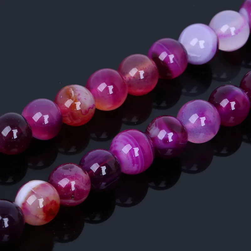 Бусины из натурального камня пурпурный тигровый глаз агата круглые свободные