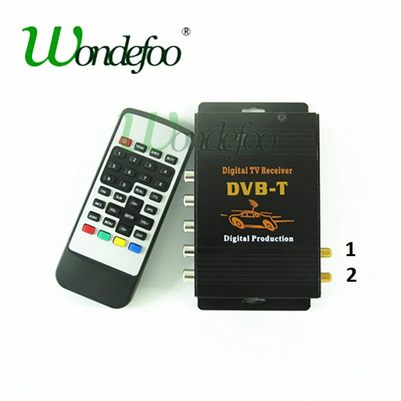 Автомобильный цифровой ТВ тюнер DVB T HD приемник с двумя антеннами 140 200 км/ч два
