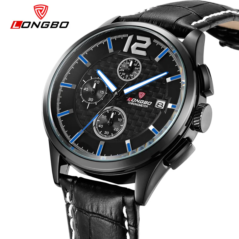 LONGBO luxury мужские кварцевые часы полная сталь Водонепроницаемый Бизнес Часы True 3