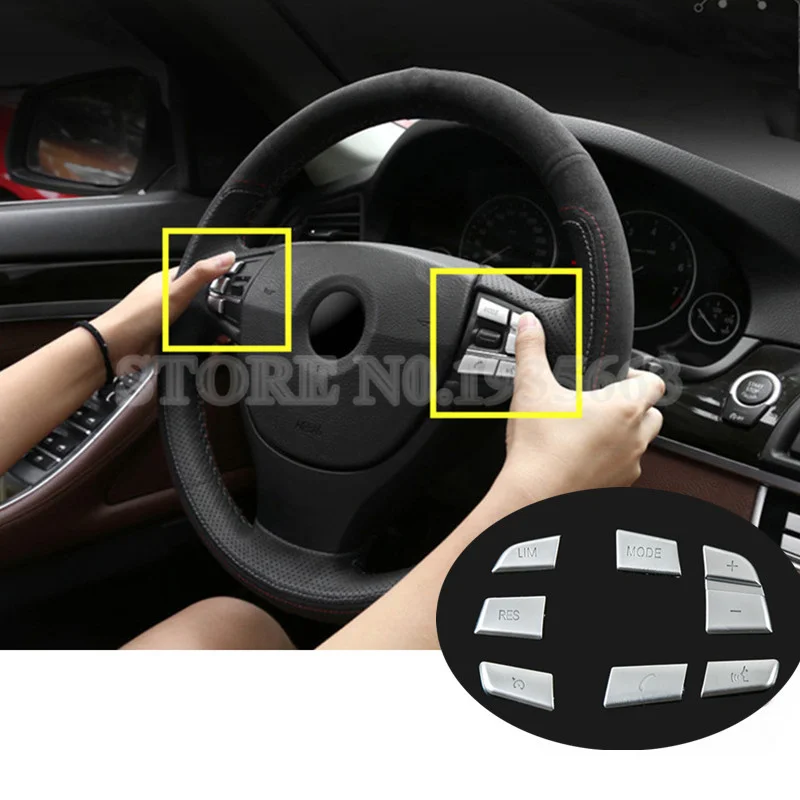 Внутренняя накладка кнопки рулевого колеса для BMW X5 F15 2014-2018 X6 F16 2015-2018 7 шт.