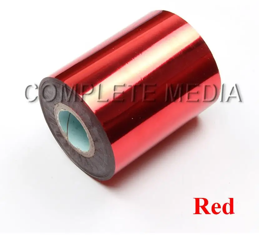 Red 80 мм x 120 м золотой розовый серебряный лазер черный золотой красный синий фольга горячего тиснения теплопередача салфетка золочение ПВХ визитная карточка тиснение - Цвет: Red