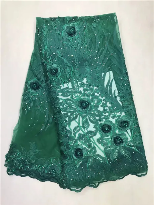 High Quality African Lace Fabrics 2018 Hot Sales French Mesh Laces cotton Jacquard weave drilling Beaded For partty!jl-1-2 | Дом и сад