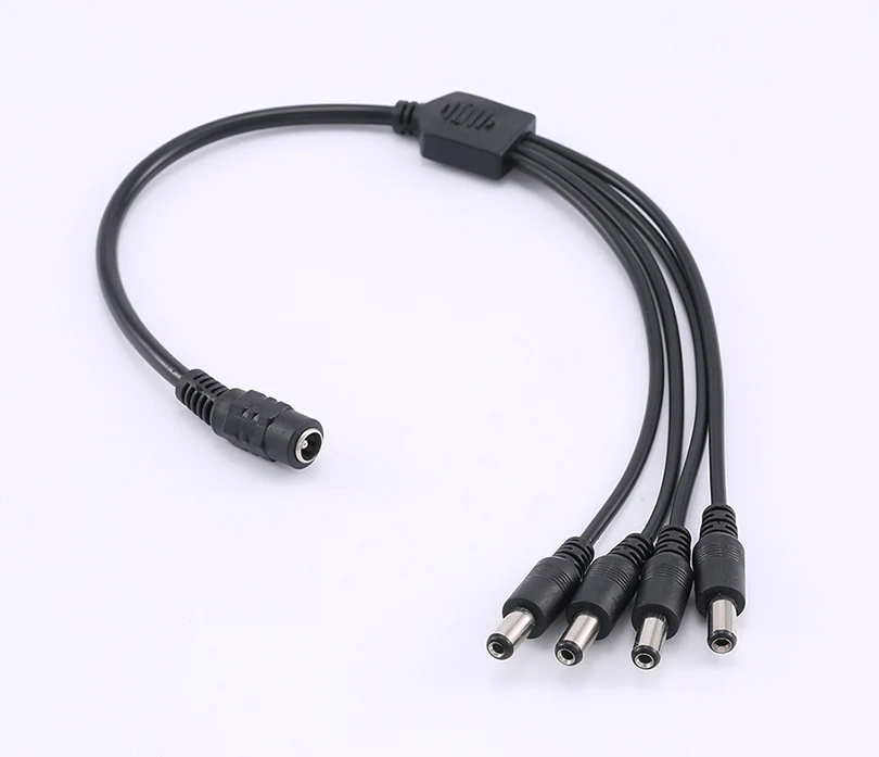 1 шт. Кабель-адаптер с разъемом питания постоянного тока гнездо на 4 разъема