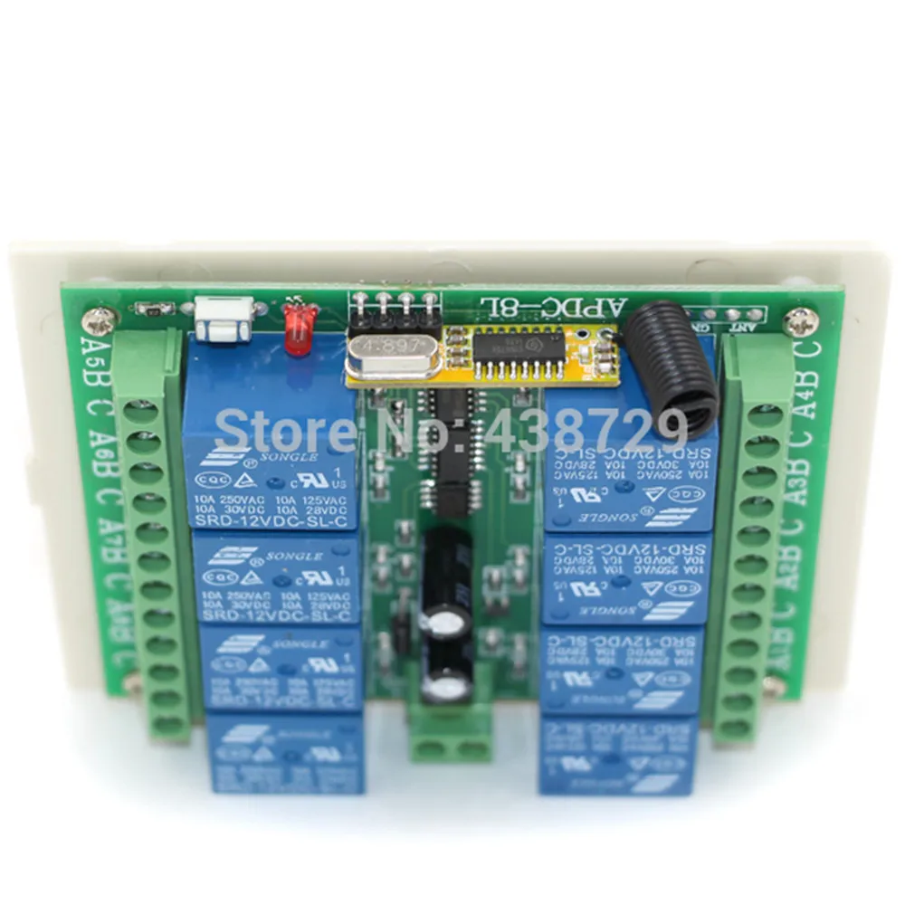 DC 12V 24V 8CH переключатель дистанционного управления беспроводной радиочастотный