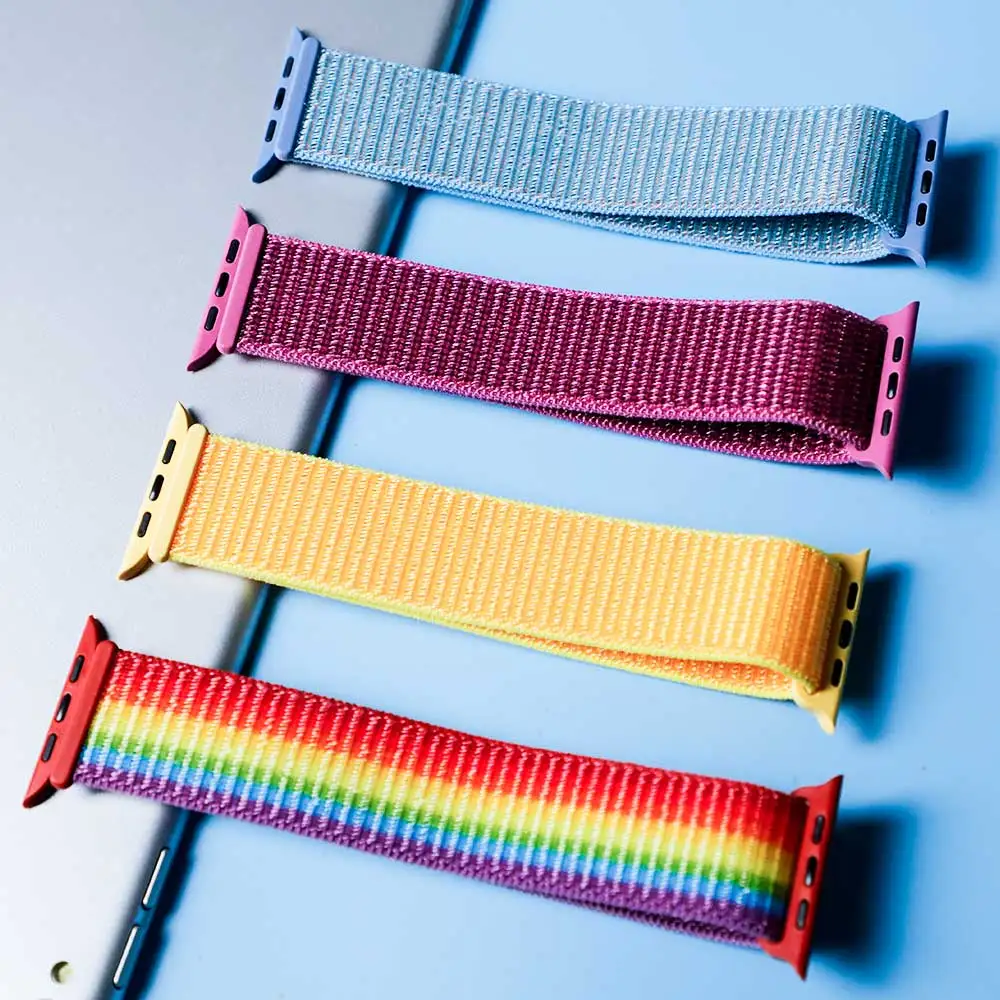 Спортивный нейлоновый ремешок для apple watch 4, apple watch 5, ремешок correa iwatch 44 мм, 40 мм, 38 мм, 42 мм, apple watch series 4, 3, 2, 1