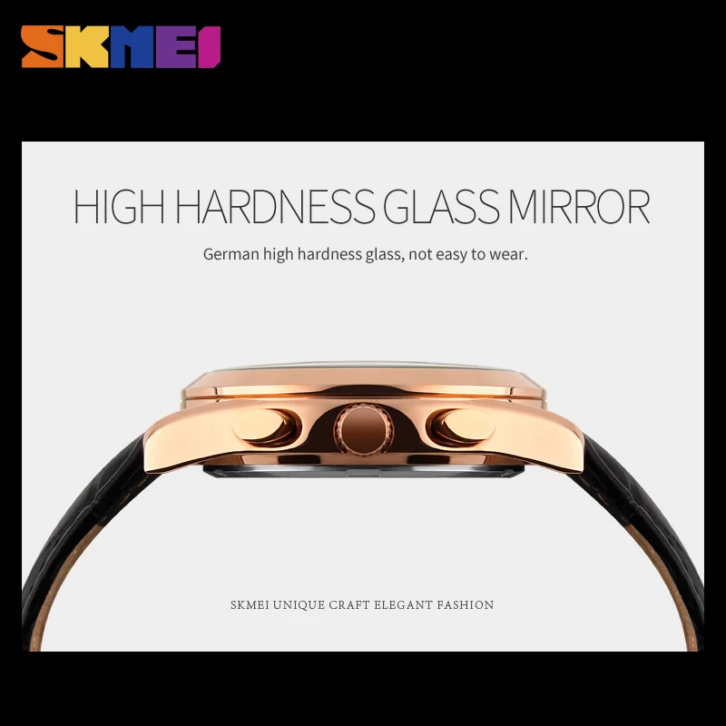 

SKMEI 9127 NEW Men Quartz Watch Fashion and Casual Wristwatches Leather Strap Stopwatch Waterproof Relogio Masculino