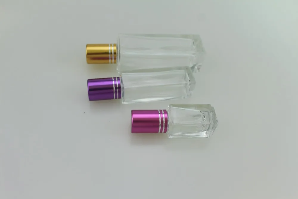 

Small 3ML Square Perfume Glass Roll On Portable Empty Essential Oil Bottle 100PCS/LOT