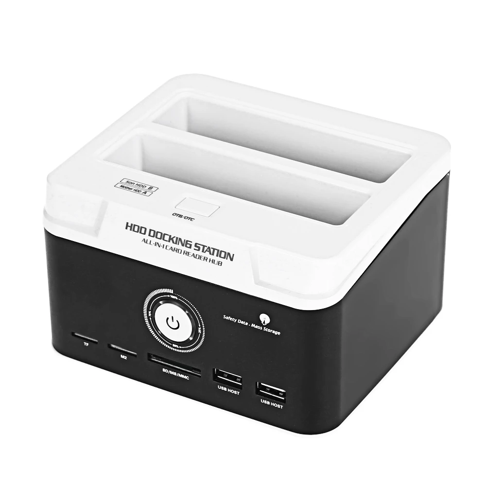 USB 3.0 на SATA Dual Bay внешний жесткий диск Док станция для 2.5 дюймов/3.5 дюймов HDD SSD с