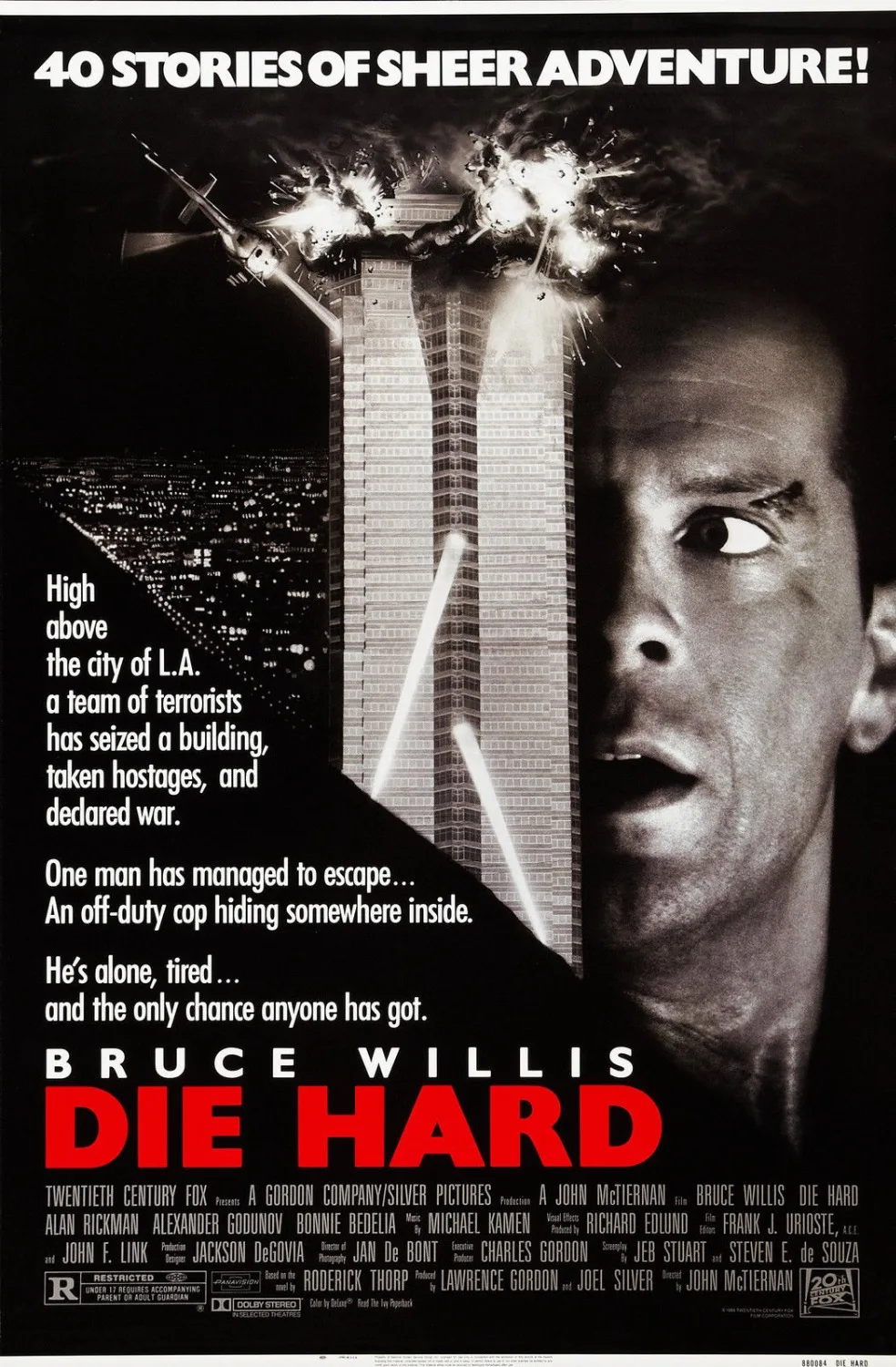 DIE HARD (1988) Шелковый постер декоративная стена живопись 24x36inch|Рисование и