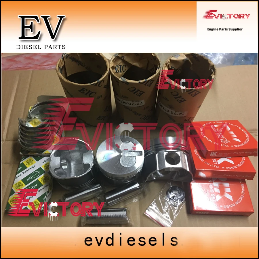 

For yanmar engine 3D72E 3TNA72 3TNE72 3TN72E piston+ring+liner+gasket+bearing