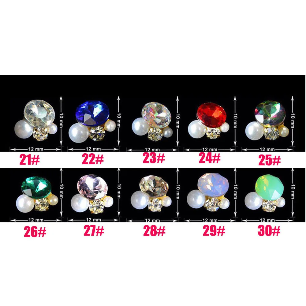 3D Дизайн ногтей Талисманы ювелирные изделия Клей УФ гель Стразы украшения для