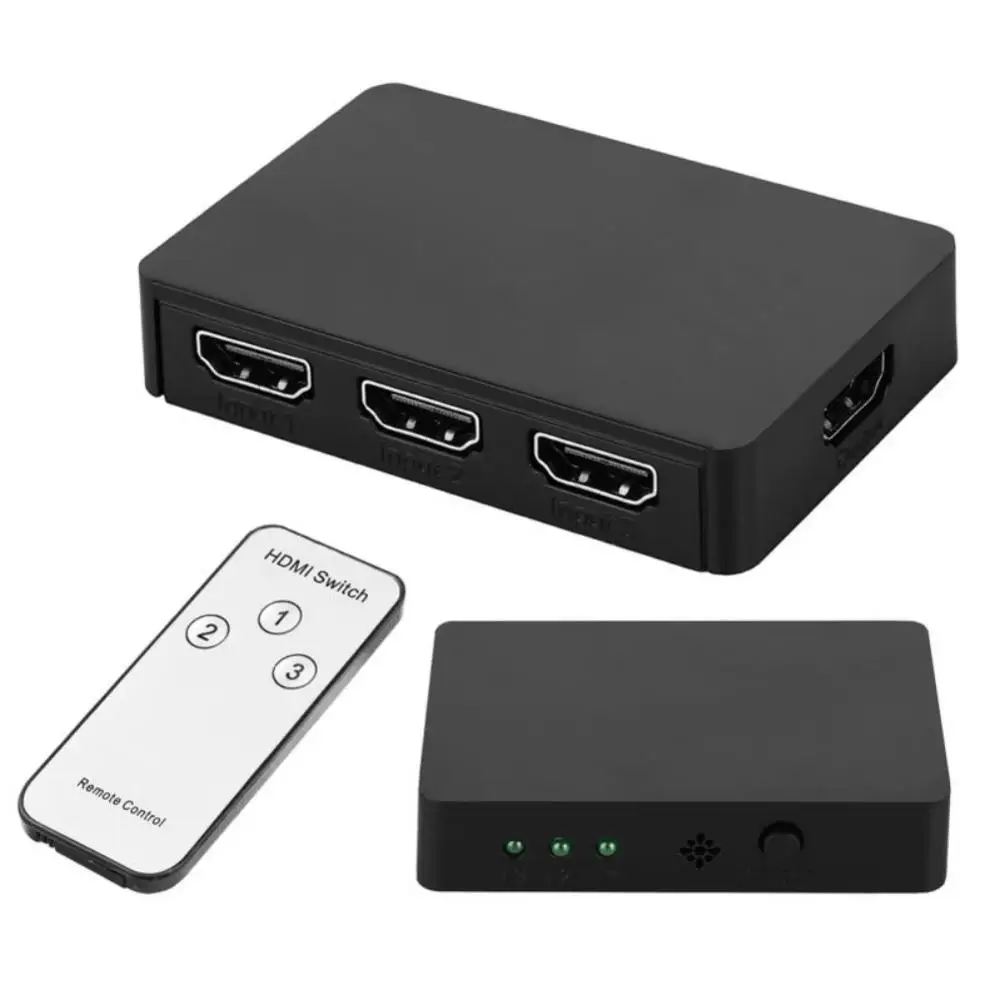 Сплиттер 3 в 1 для HDMI порта пульт дистанционного управления 1080P HD автоматический