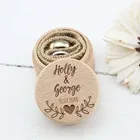 Персонализированная Коробка для обручального кольца, коробка для обручального кольца на заказ, коробка для помолвки, деревянная деревенская шикарная коробка в стиле бохо с именем