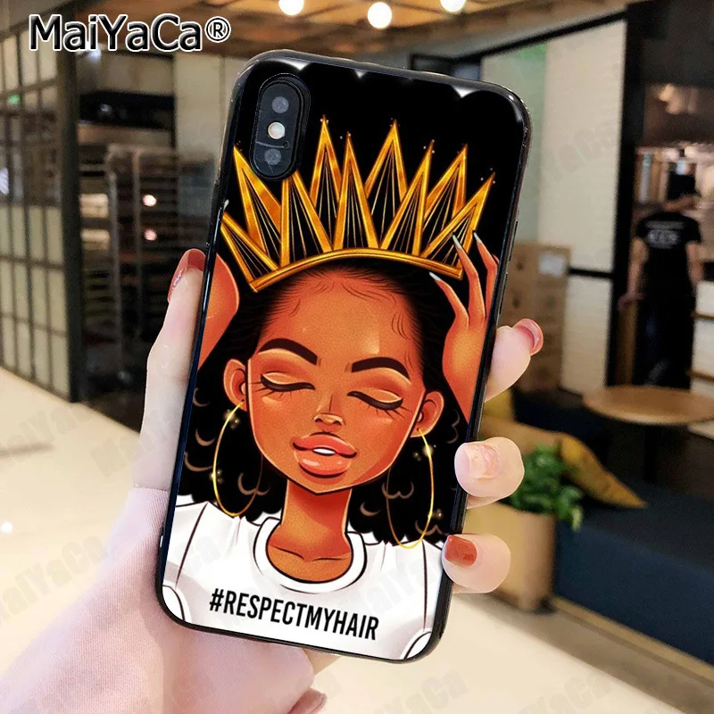 MaiYaCa меланина попсовое черного цвета для девочек роскошный модный чехол телефона