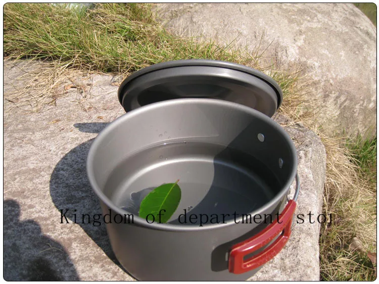 

Outdoor equipment large single pot aluminum alloy pot with field cooking pot 0