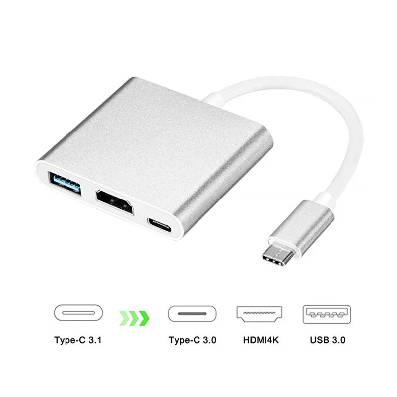 USB C к HDMI кабелю type подключение 3 0 для Google Chromebook Pixel MacBook Pro Acer HP|Переходники и