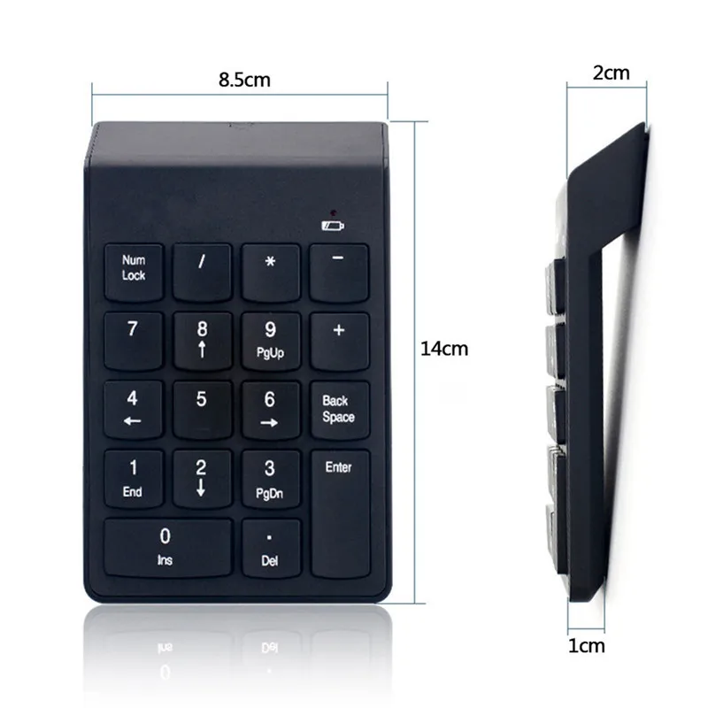 Портативная беспроводная цифровая клавиатура 18 клавиш 2 4 ГГц мини-USB для ПК