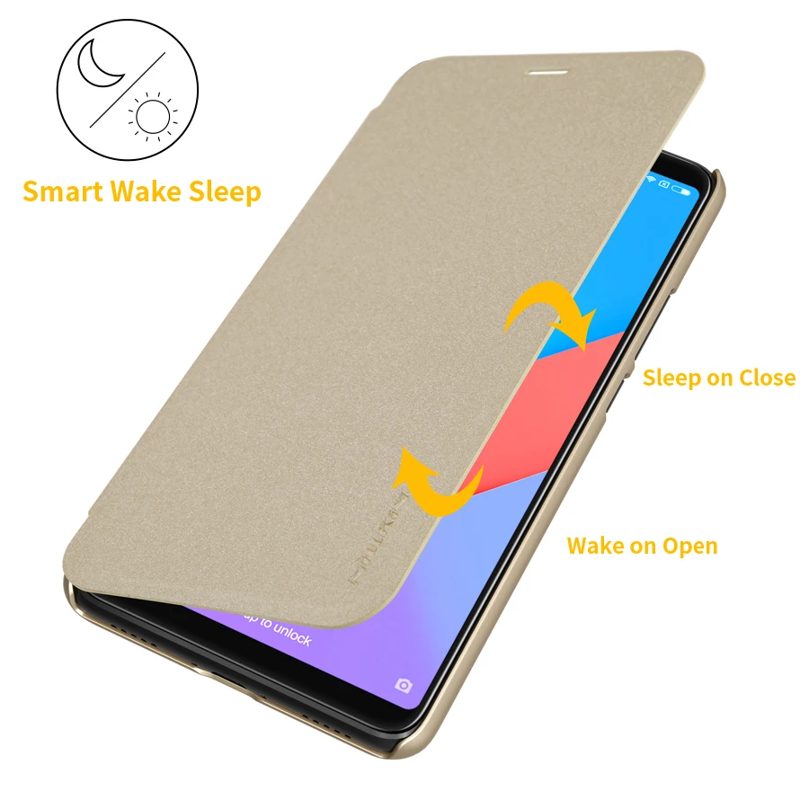 NILLKIN Sparkle flip PU+PC Leather hard plastic back cover case Xiaomi Mi Max 3 / max3 phone cases with sleep wake up 6.9"" inch