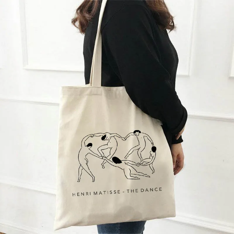 

Summer Fashion Cartoon Art New Canvas Bag Fun Large Capacity Ulzzang Ins Women's Vintage Casual Fashion Shoulder Bags