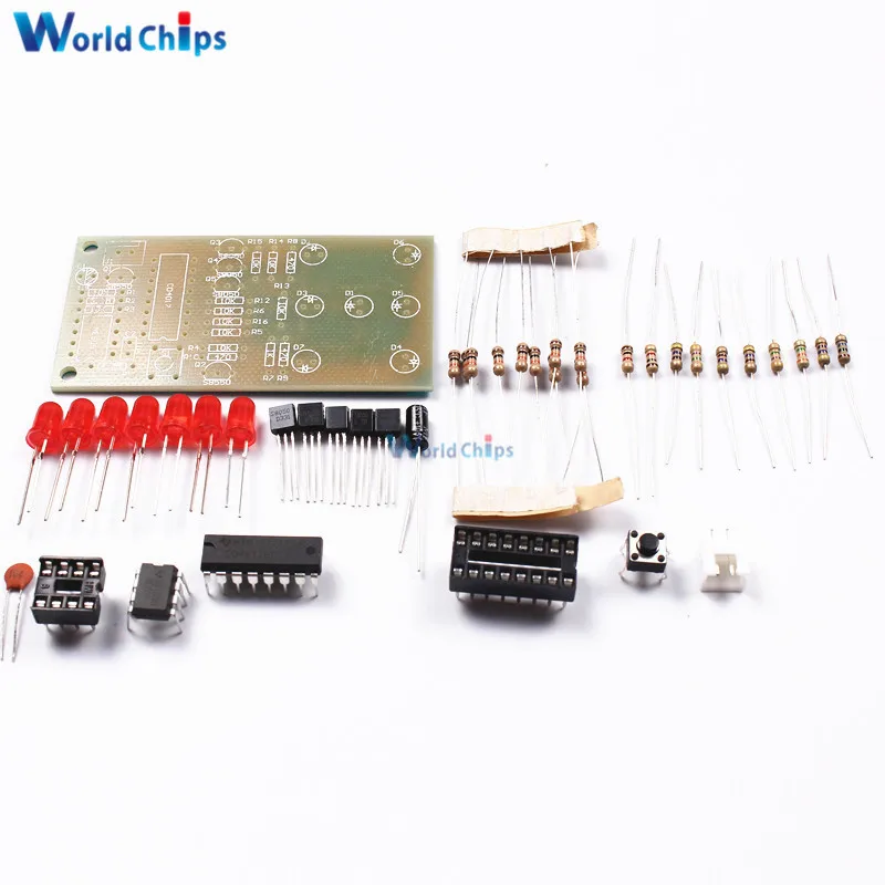 Electronic Dice NE555 LED Module CD4017 DIY Kit 5mm Red 4.5 5V ICSK057A Fun |diy kit|electronic modulekit kits |