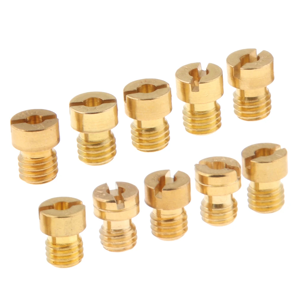 10 шт. M5x0.80 карбюратор основной струйный комплект для Keihin PWK FCR OKO KOSO 125-140