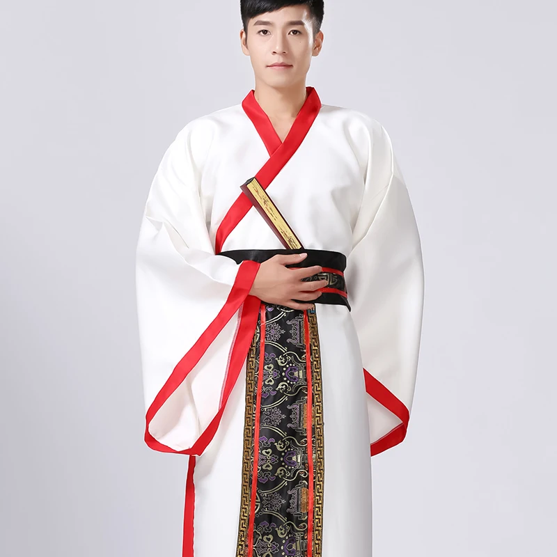 

Hanfu For Men Cosplay Costume Ancient Heroes ClothingTheme Opera Tang Dynastic Ethnic Traditional Red Hanfu Stage Costume BL1809