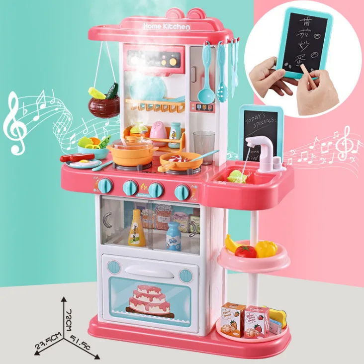 

Toys for kids Classic Pretend Play kitchen toy imitate chef light Kitchen Sets COOK FUN game girl gift girls toys miniature food