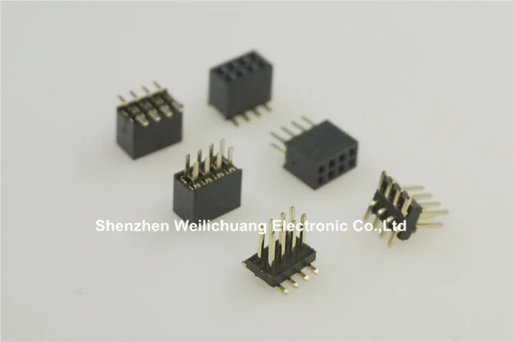 1000 шт. 0 050 &quot2x4 P 8 Pin 1 27 мм штекер/Гнездо SMT/гнездо DIP PCB Header двухрядный прямой SMT Headers|8