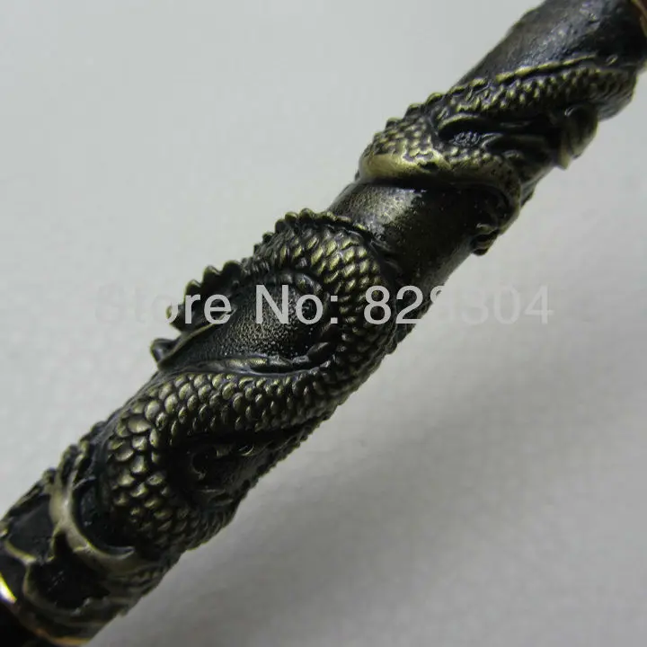 JINHAO СЕРЫЙ два дракона ИГРАТЬ жемчуг Ролик Шариковая ручка кристалл Бесплатная