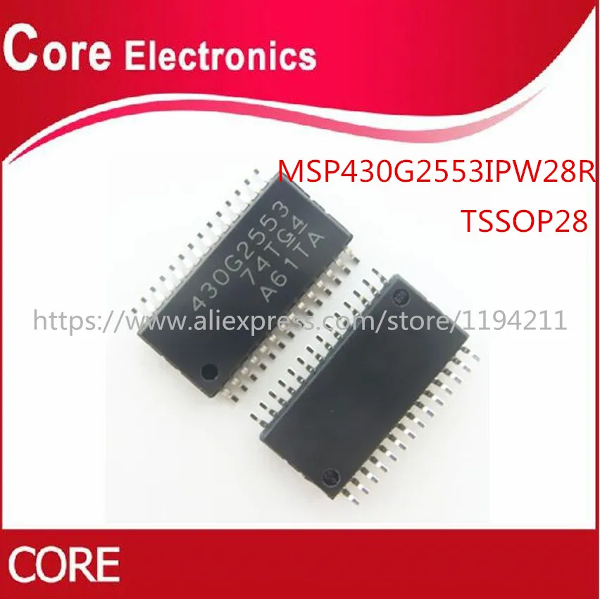 10 шт./лот MSP430G2553IPW28R MSP430G2553IPW MSP430G2553 TSSOP28|Интегральные схемы| |