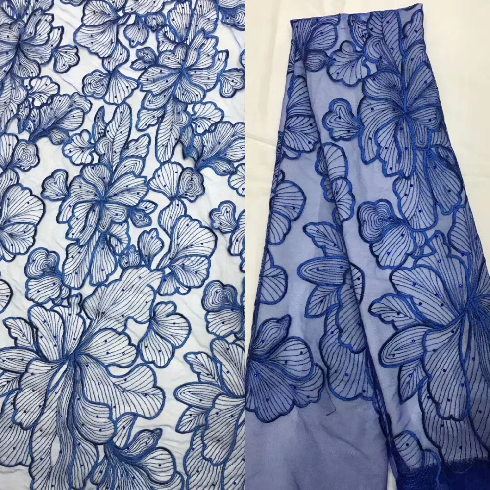 Африканский тюль Кружево Ткань 2017 французский высокое качество с Камни в