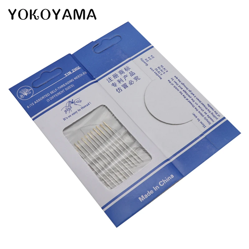 YOKOYAMA 16 штук пакет Хвостовая позолоченная нержавеющая сталь ручные швейные иглы