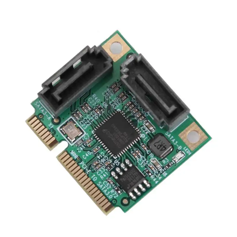 Высокоскоростной адаптер с 2 портами Mini PCI E Express на SATA кабель 3 0 конвертер жестким