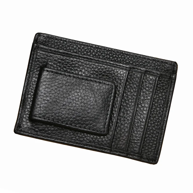 JINBAOLAI мужские бумажники из натуральной кожи Магнитный кошелек с клипсой для