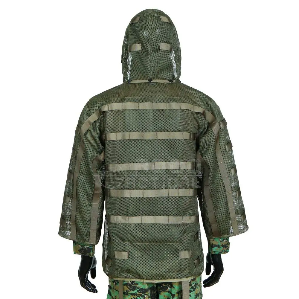 Страйкбол Ghillie капот, Снайпер Tog Ghillie костюм основа гидратация совместима, армейский зеленый