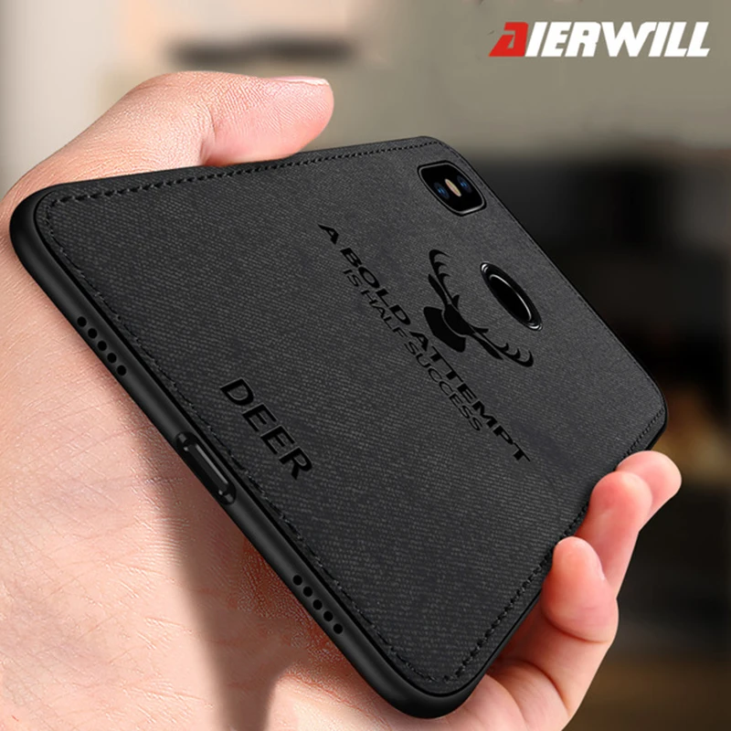 Тканевый чехол для Redmi Note 6 Pro противоударный силиконовый защитный роскошный