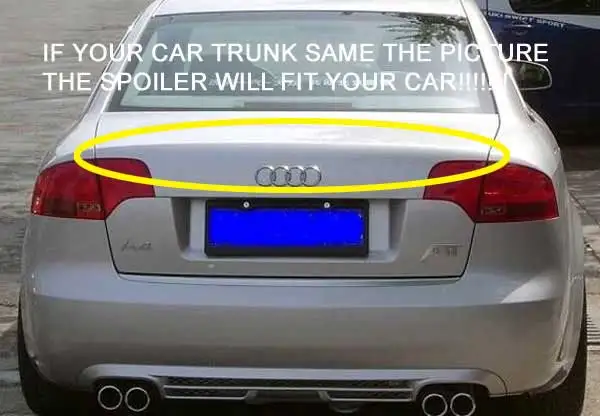 Неокрашенный стиль багажник спойлер 3 шт./компл. Подходит для AUDI A4 - Цена: 5 300,92 руб.