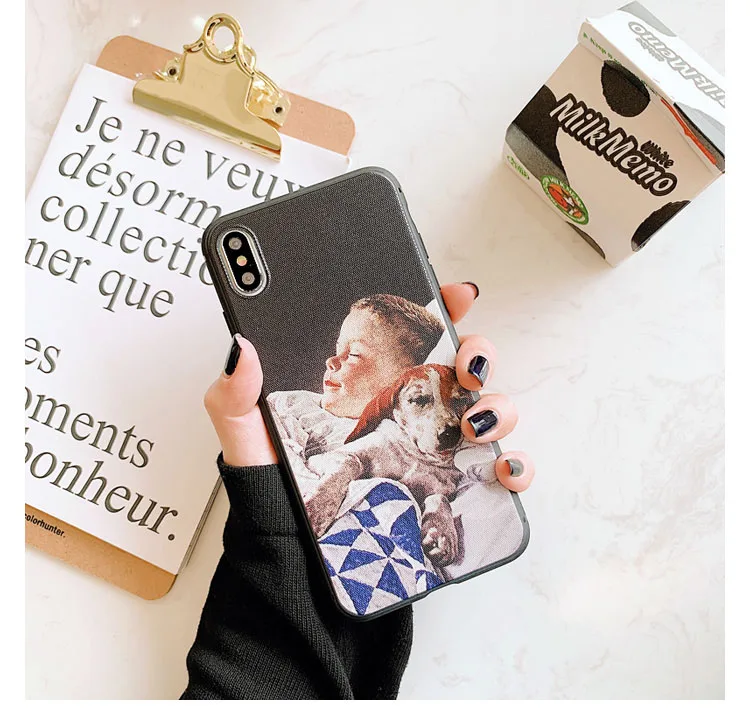Sleeping boy GlamPhone чехол Милый Мультфильм иллюстрация чехол для телефона для iPhone X XS Max XR Мягкий силиконовый чехол для iPhone 7 8 6 6s Plus чехол - Цвет: Sleeping boy