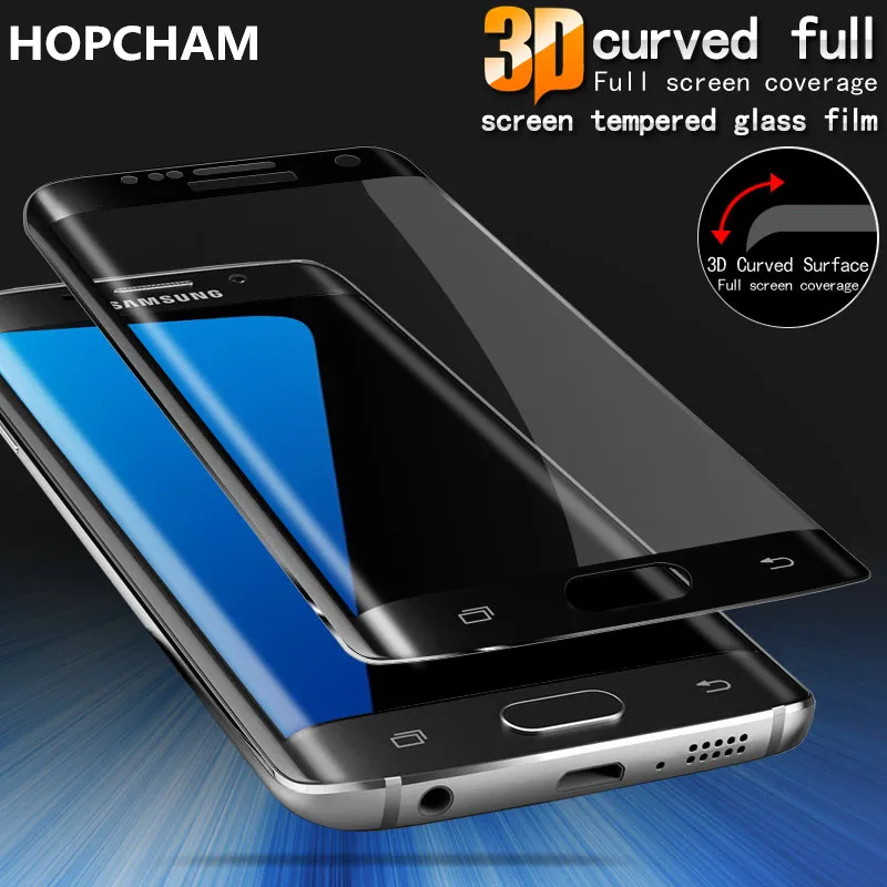 Защитная пленка для экрана HOPCHAM Samsung Galaxy S7 Edge закаленное стекло полное покрытие 9H