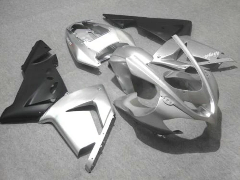 Комплект обтекателей из АБС-пластика для Kawasaki Ninja ZX10R 04 05 серебристо-черный