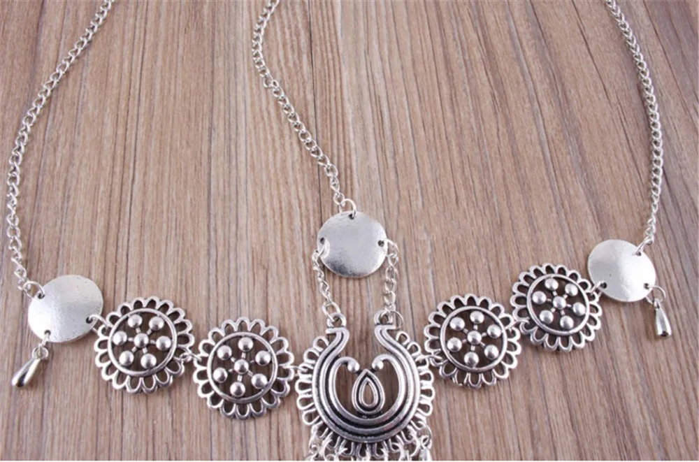 Новый Boho подвески из винтажного металлического Серебрянного Плетеный
