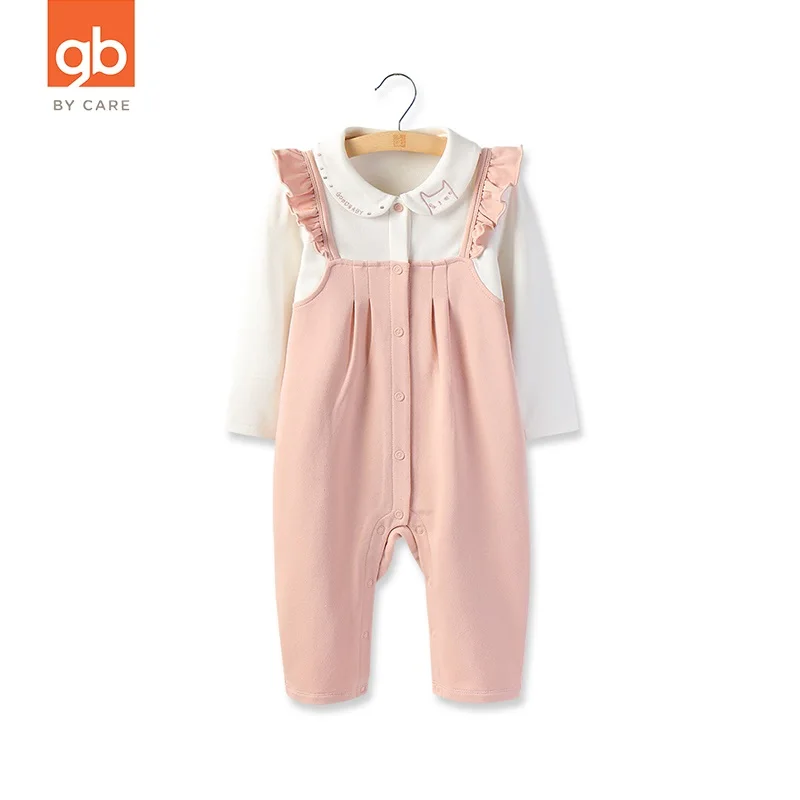 Goodbaby/Детские хлопковые комбинезоны для новорожденных повседневная Милая одежда