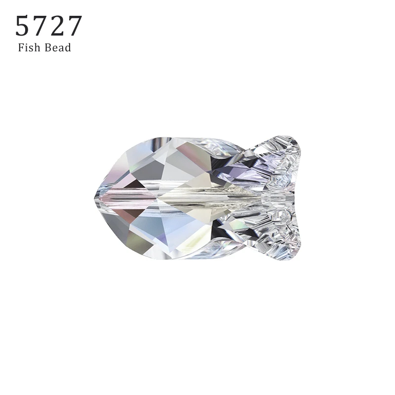(1 шт.) 100% оригинальный кристалл Swarovski 5727 бусина в форме рыбы сделано Австрия