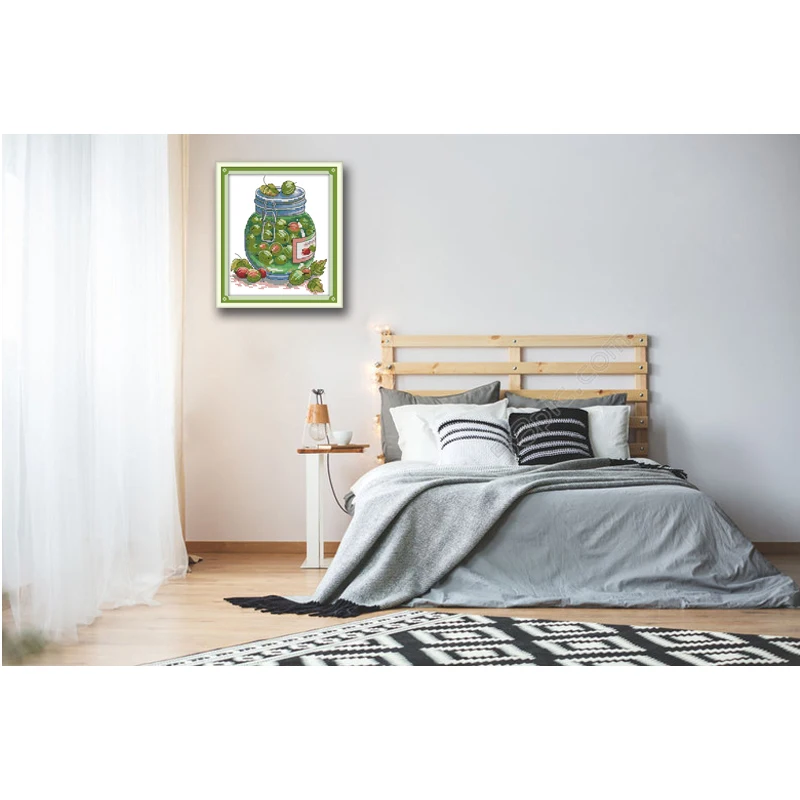 Набор для вышивки крестиком Juicy gooseberry 14CT11CT|Упаковка| |