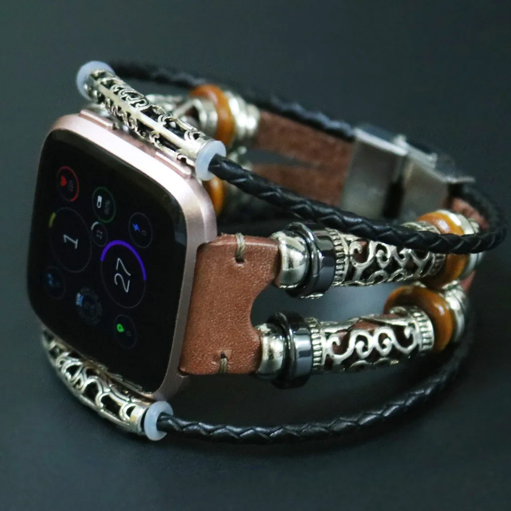 Кожаный ремешок для Fitbit Versa/Versa Lite, сменные браслеты, ремешок, браслет, ремешок на запястье, кожаный ремешок, Прямая поставка 315#2