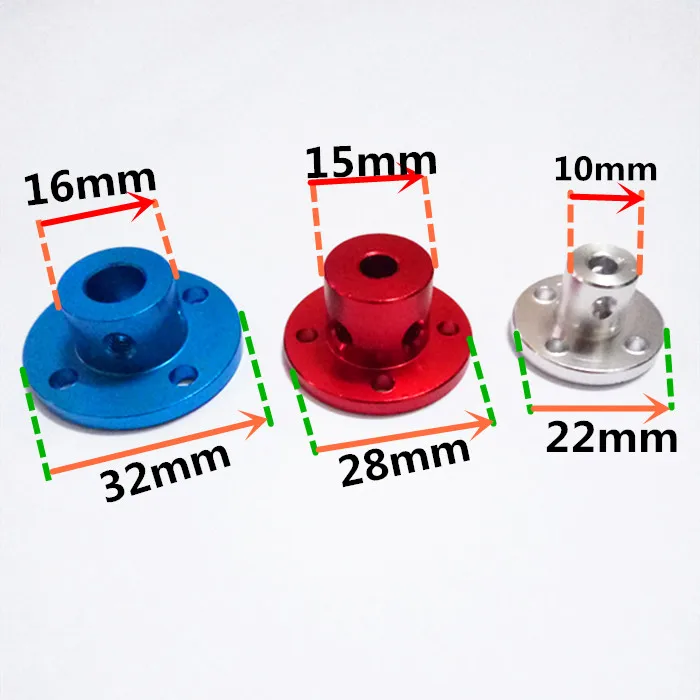 4PCS/Lot Aluminum Alloy Flange Couplings Colorful Coupler 3/4/5/6/8mm Guide Shaft Bracket Support for RC Models | Игрушки и хобби