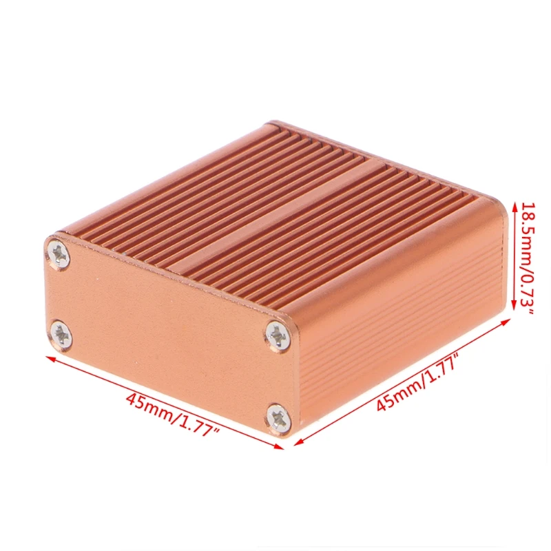 

DIY Aluminum Case Electronic Project PCB Instrument Box 45x45x18.5mm Good for electronic projects, power supply units.
