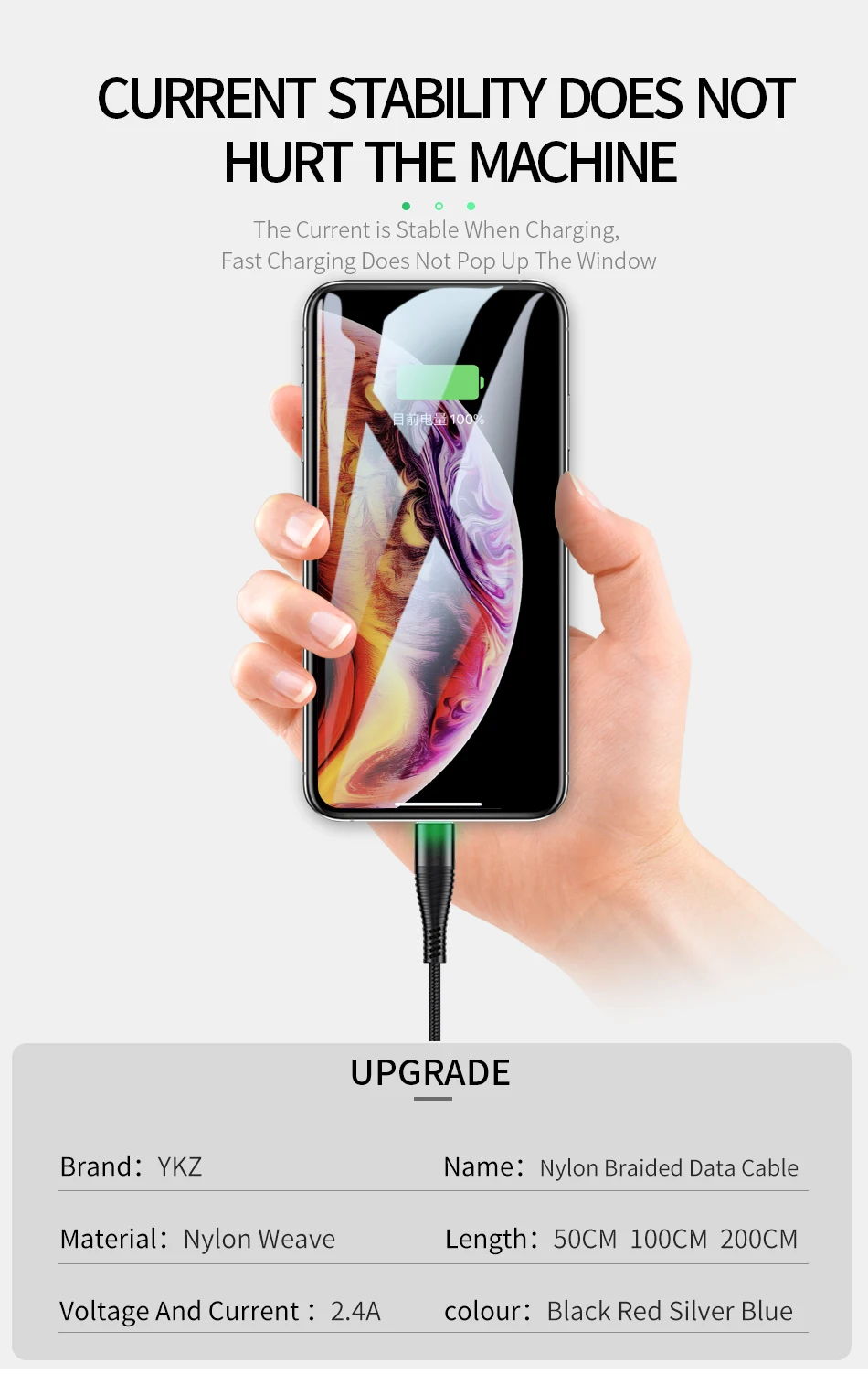 USAMS USB кабель для освещения кабель для iPhone 2 м 2.4A кабель передачи данных для быстрой зарядки для iPhone 7 8X6 6s plus 5 SE 5S зарядное устройство
