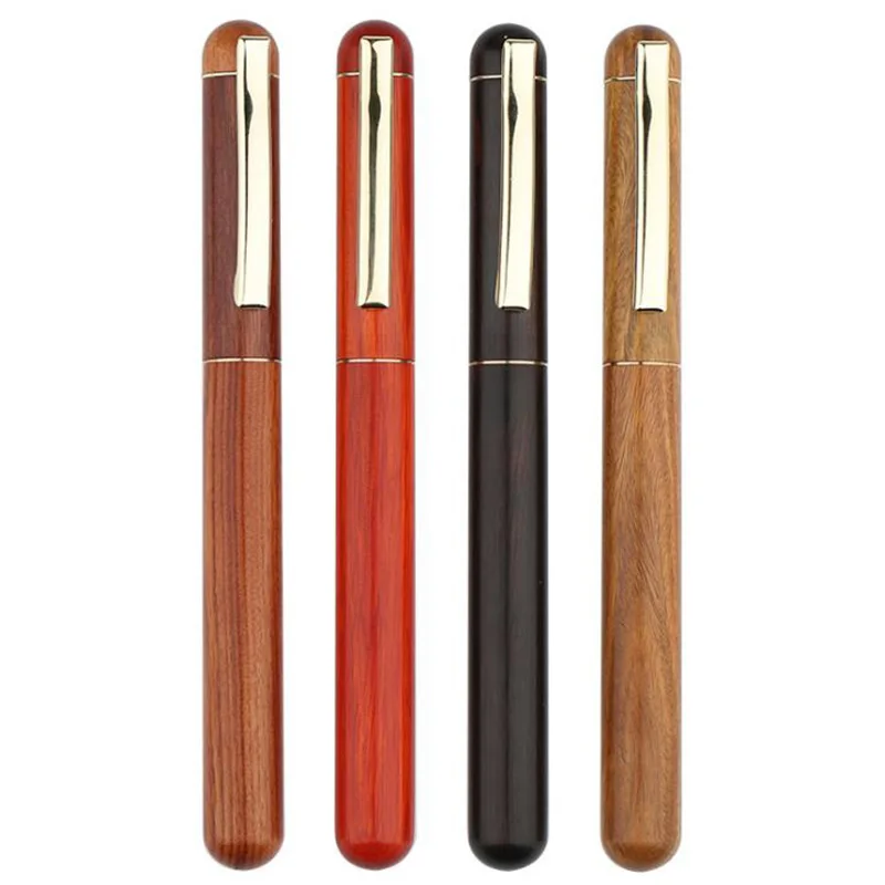 

Manual Wooden Fountain Pen Natural Color Iraurita Nib Metal Pen Clip For Business and School as Luxury Gift Set